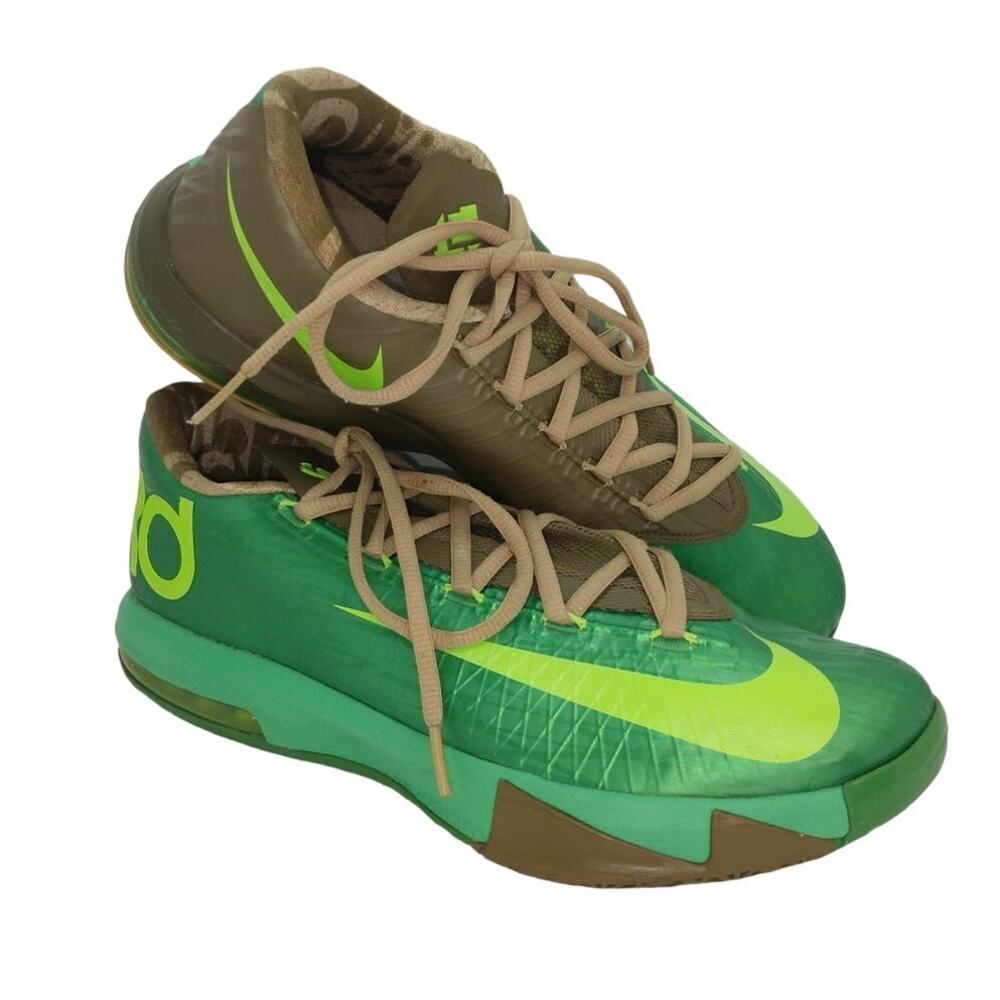 NIKE Kevon Durant 6 Bamboo Mens Green & Yellow Sneakers - Size: 8 1/2 WOW!!!